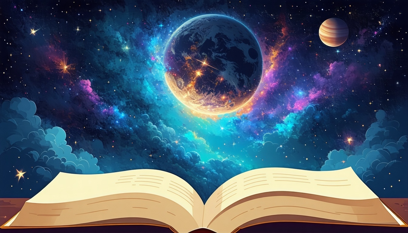 Illustration of cosmic wisdom from the Superbook