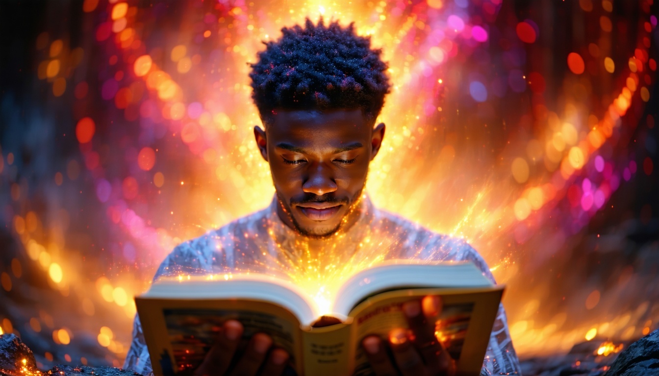 Reader experiencing transformation with The Sacred Superbook